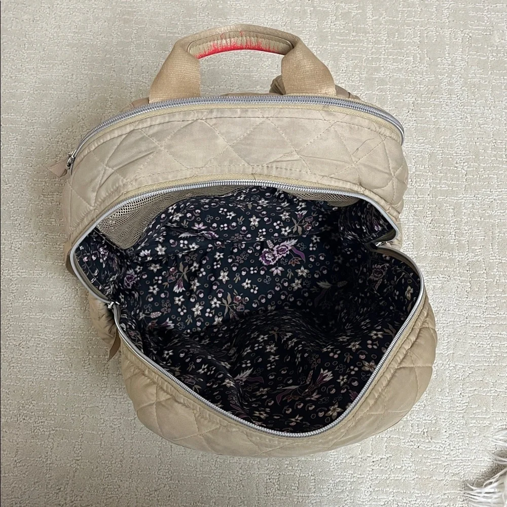 Vera Bradley Beige Quilted backpack - Picture 2 of 6
